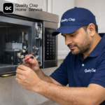 Professional microwave oven repair service by trained technician
